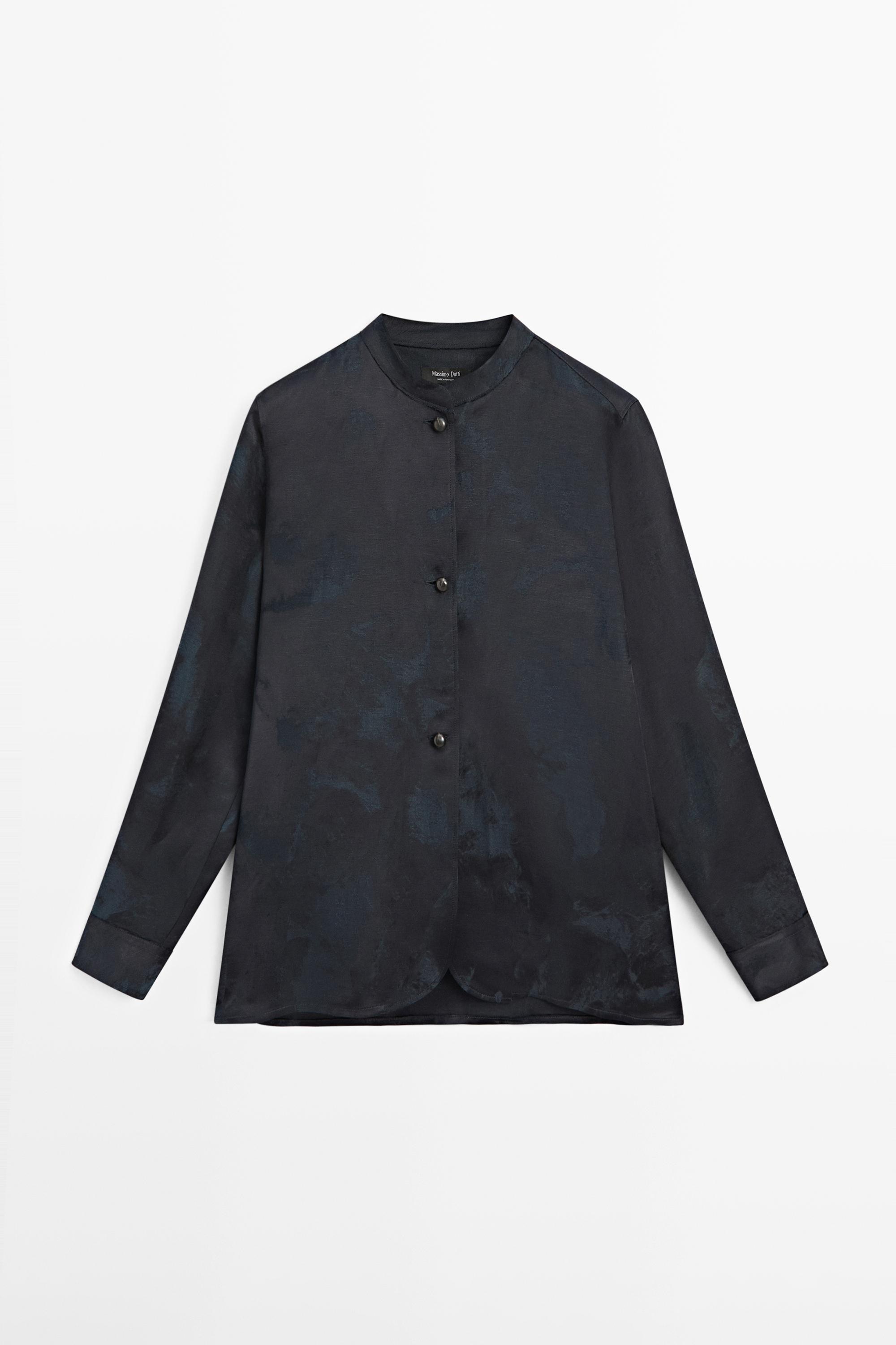 Flowing jacquard shirt